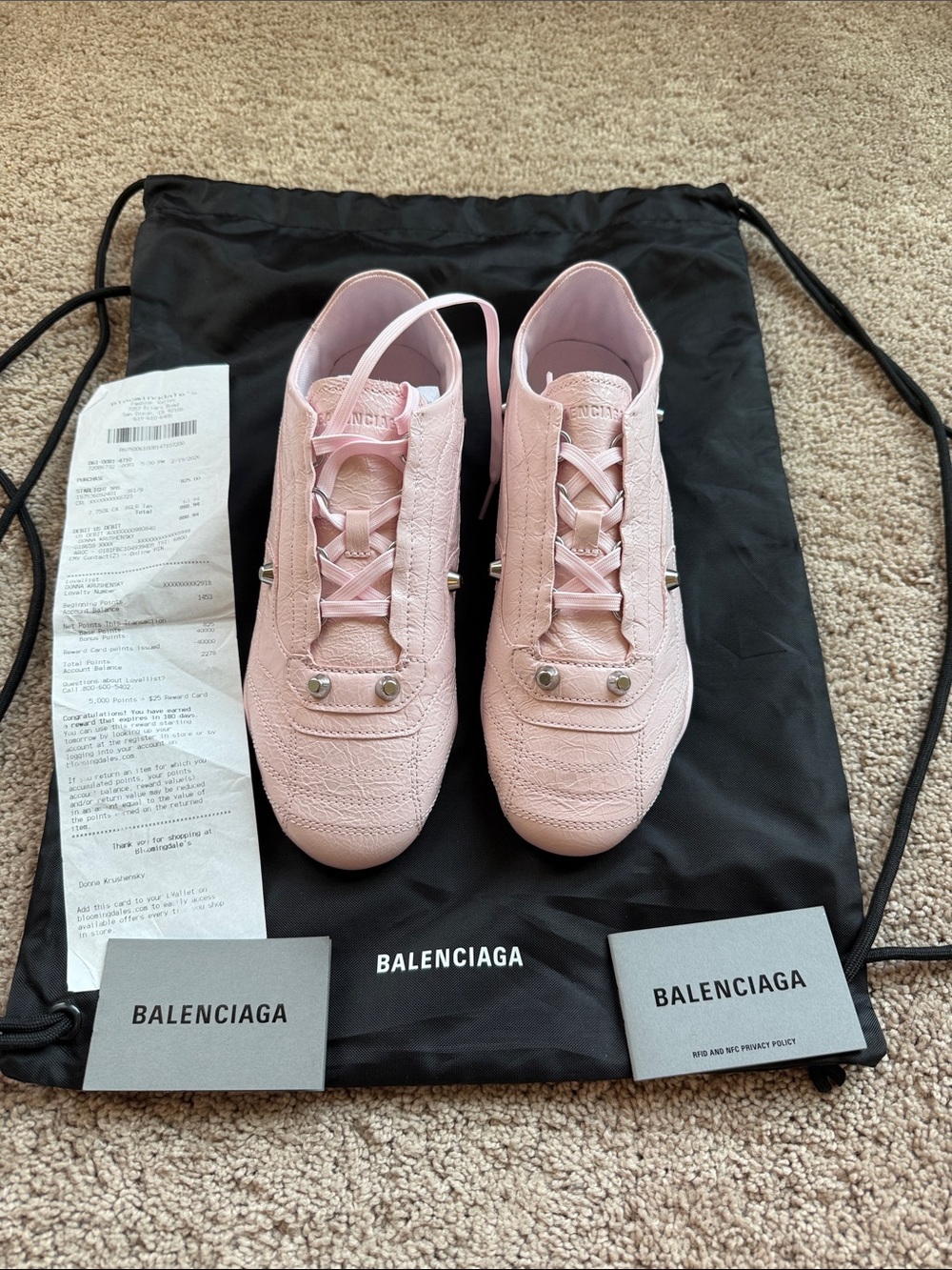 Balenciaga Light Pink Women's Casual Sneakers